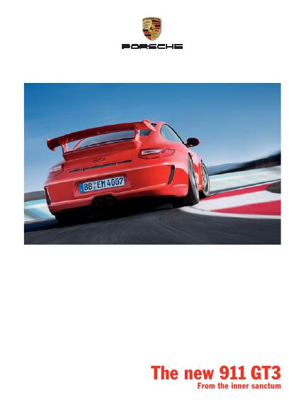 Рекламный буклет Porsche 997 GT3